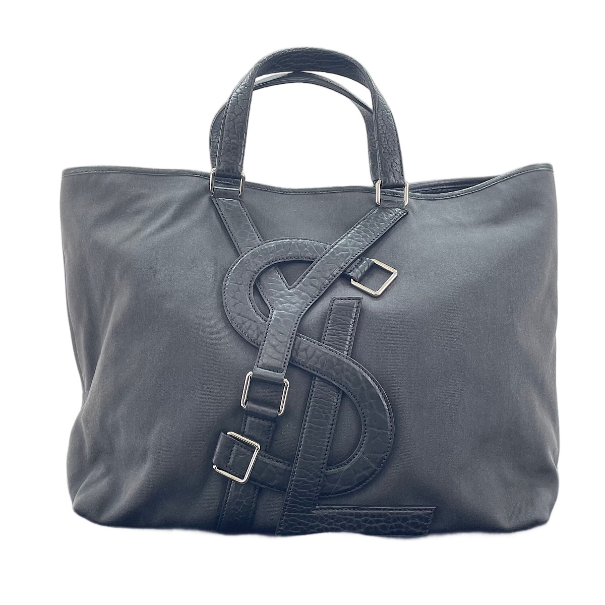 イヴ・サンローラン YSL キャンバス ヴァヴァン トートバッグ【中古】