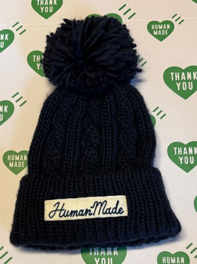 HUMAN MADE CABLE POP BEANIE "Navy"