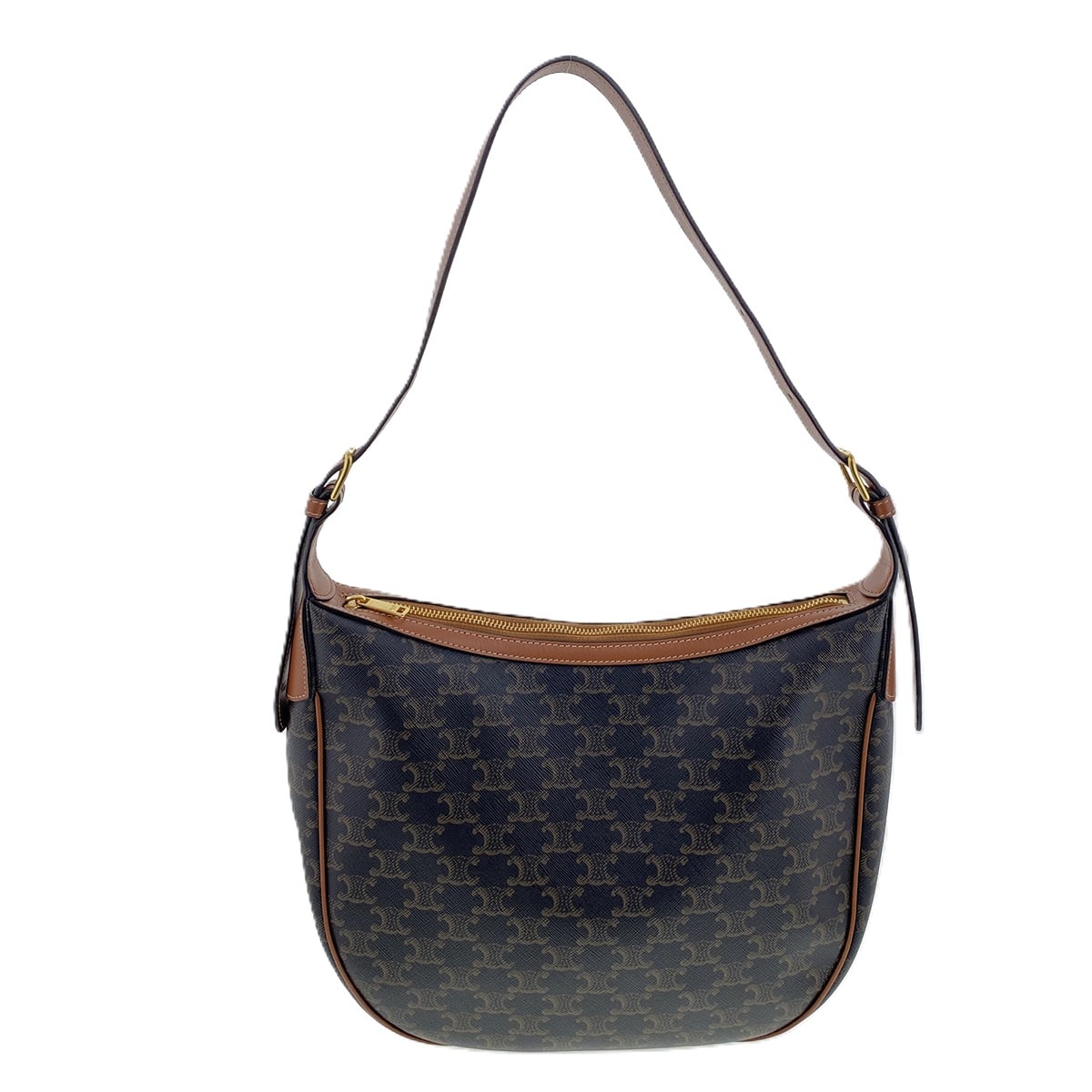 【値下げ】CELINE セリーヌ エロイズ キュイル トリオンフ ショルダーバッグ ショルダーバッグ 114712FQM PVC ブラウン  レディース【中古】