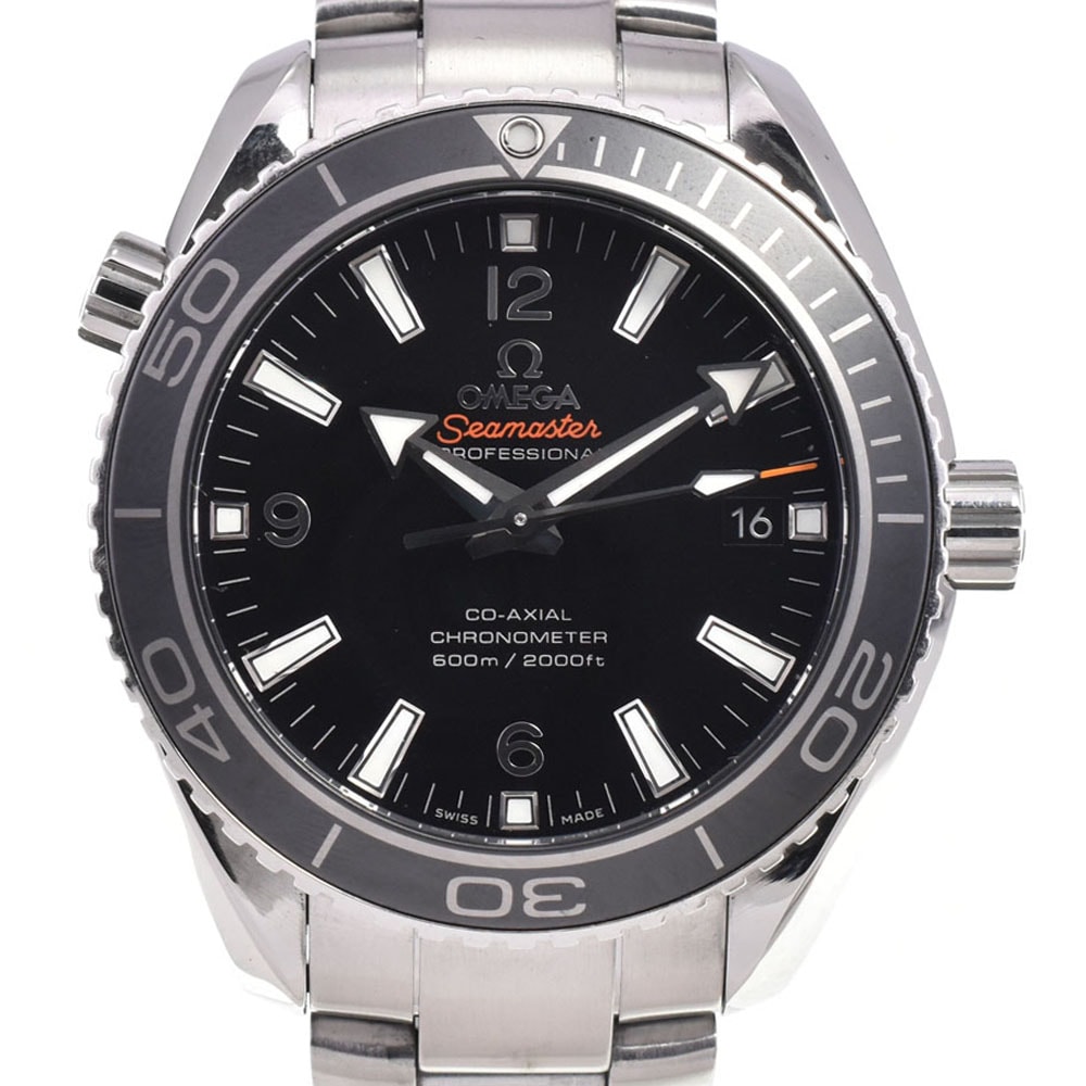 オメガ OMEGA 232.30.42.21.01.001 シーマスター プラネットオーシャン デイト ブラック 自動巻き メンズ 美品 保証書付き 腕時計 E#147222