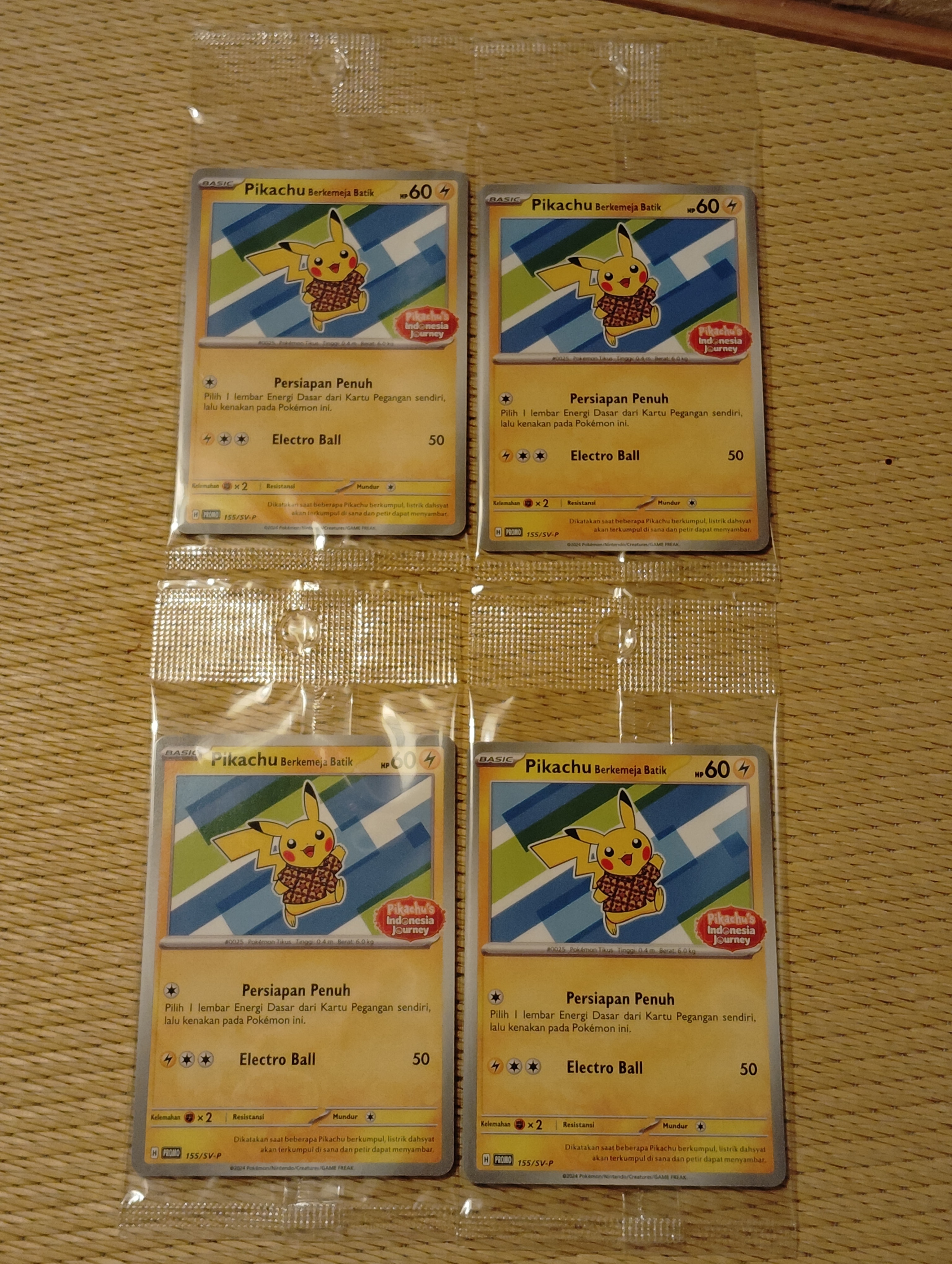 状態A】バティックシャツを着たピカチュウ (ヒトデマン柄) P [SV-P 155