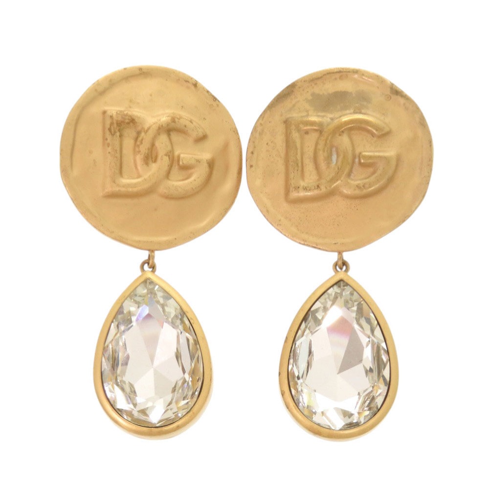 ドルチェアンドガッバーナ  ロゴ   真鍮 クリスタル ゴールド