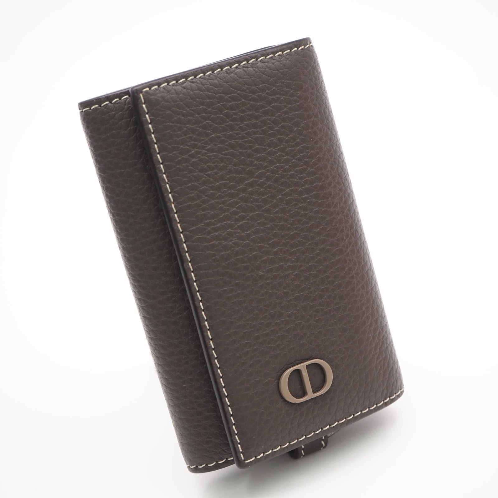 美品 Dior ディオール CD Icon グレインドカーフスキン キーケース 2ESKH281CDI キーケース ブラウン グレインカーフレザー メンズ