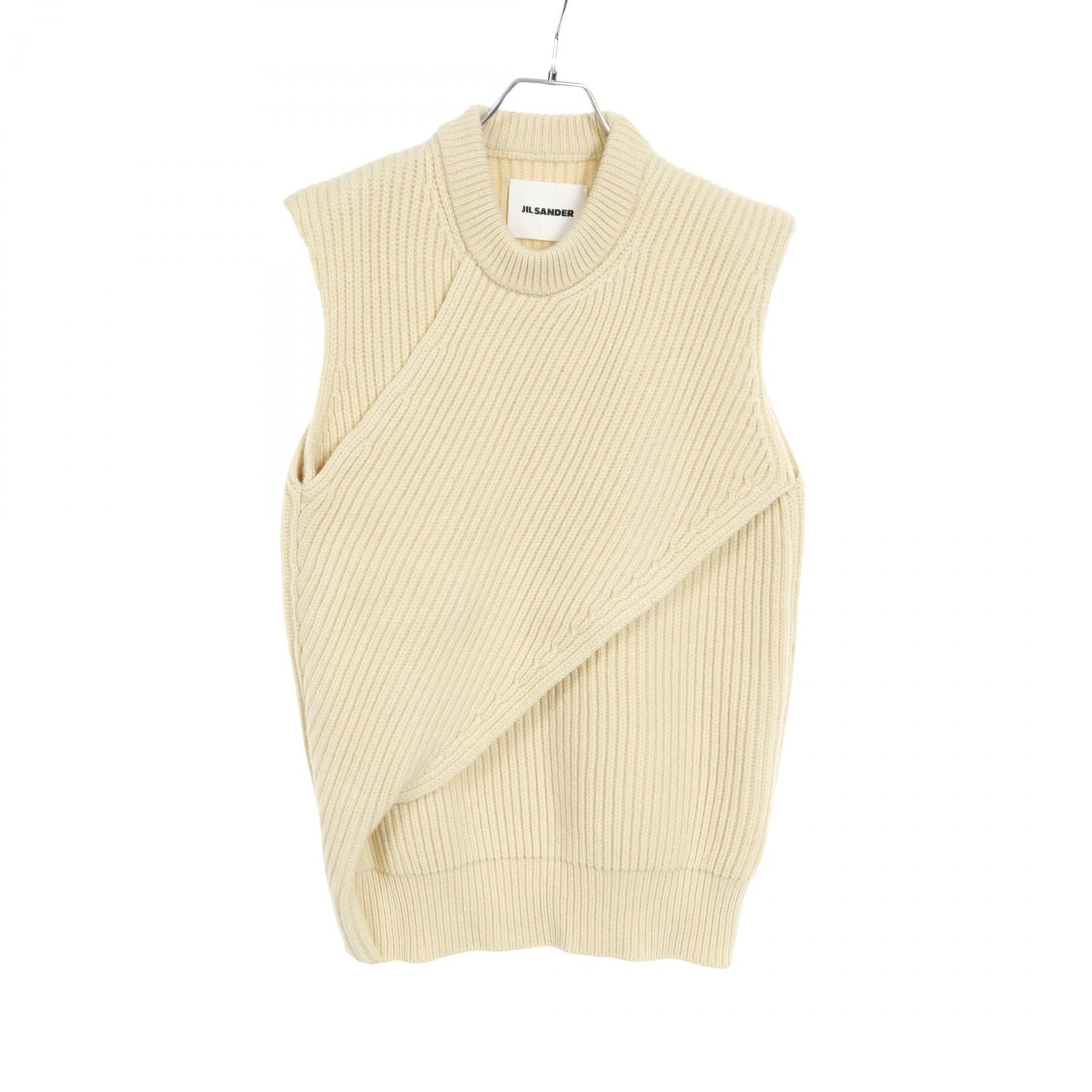 ジルサンダー JIL SANDER ベスト 衣料品 トップス ウール レディース ホワイト系 J22FB0112J14511 【中古】