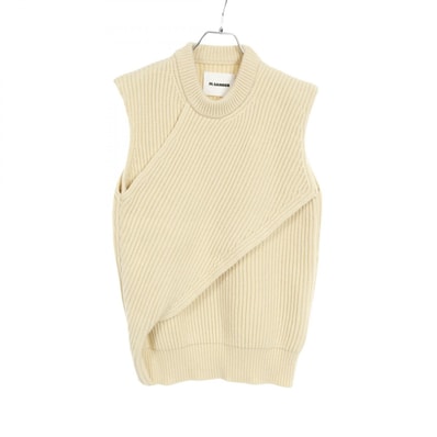 ジルサンダー JIL SANDER ベスト 衣料品 トップス ウール レディース ホワイト系 J22FB0112J14511 【中古】