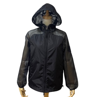 美品 モンクレール MONCLER ペルサン PERSAN メッシュジャケット 黒 サイズ00 F10931A71400 レディース