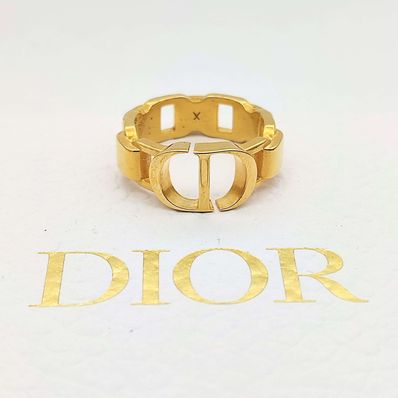 【超美品】クリスチャンディオール アイコンリング CDロゴ ゴールド