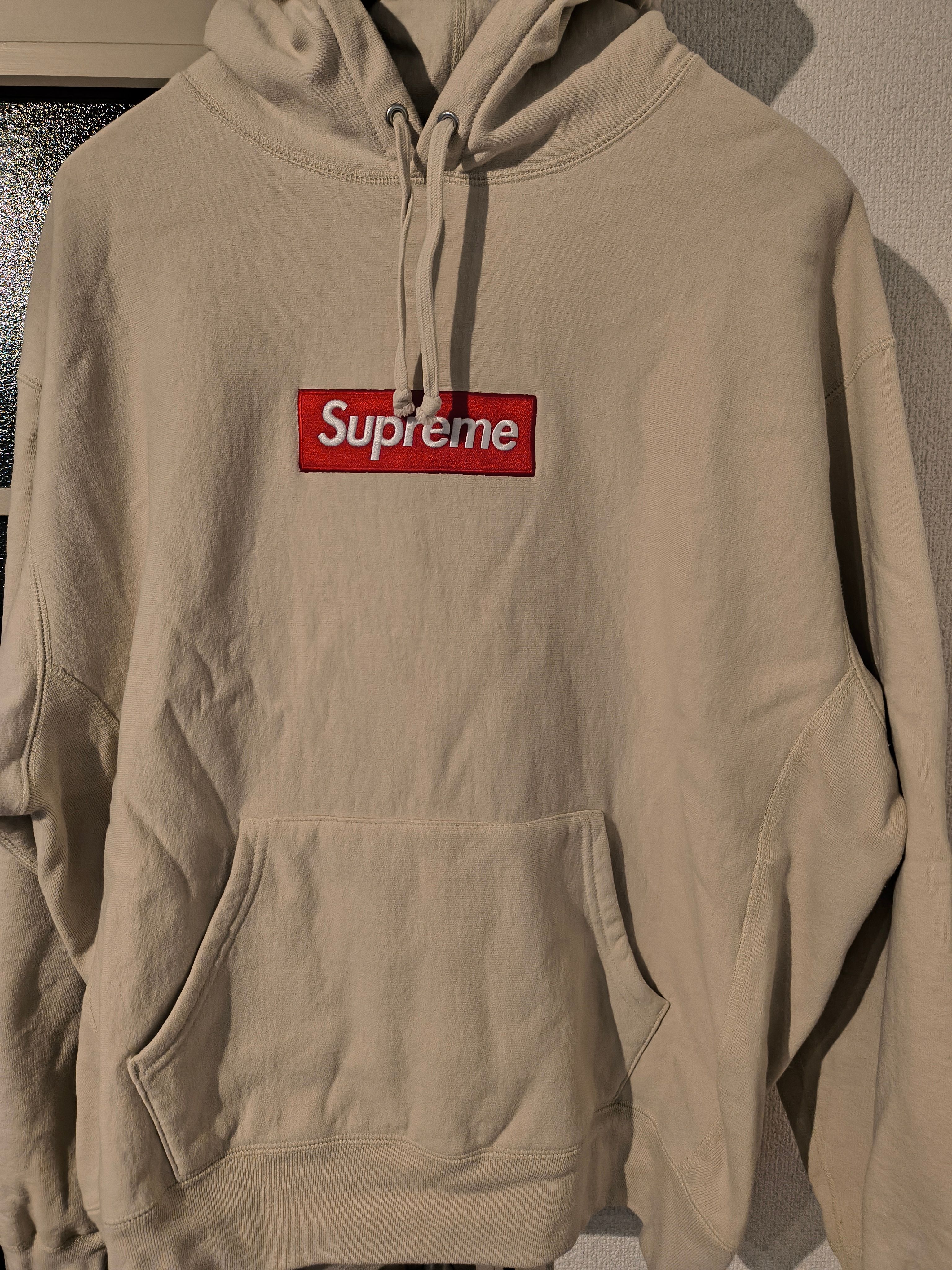 Supreme Box Logo Hooded Sweatshirt "Stone" (24FW)
