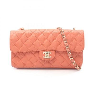 シャネル CHANEL マトラッセ イーストウエスト ショルダーバッグ バッグ キャビアスキン(グレインドカーフ) レディース オレンジ系 【中古】