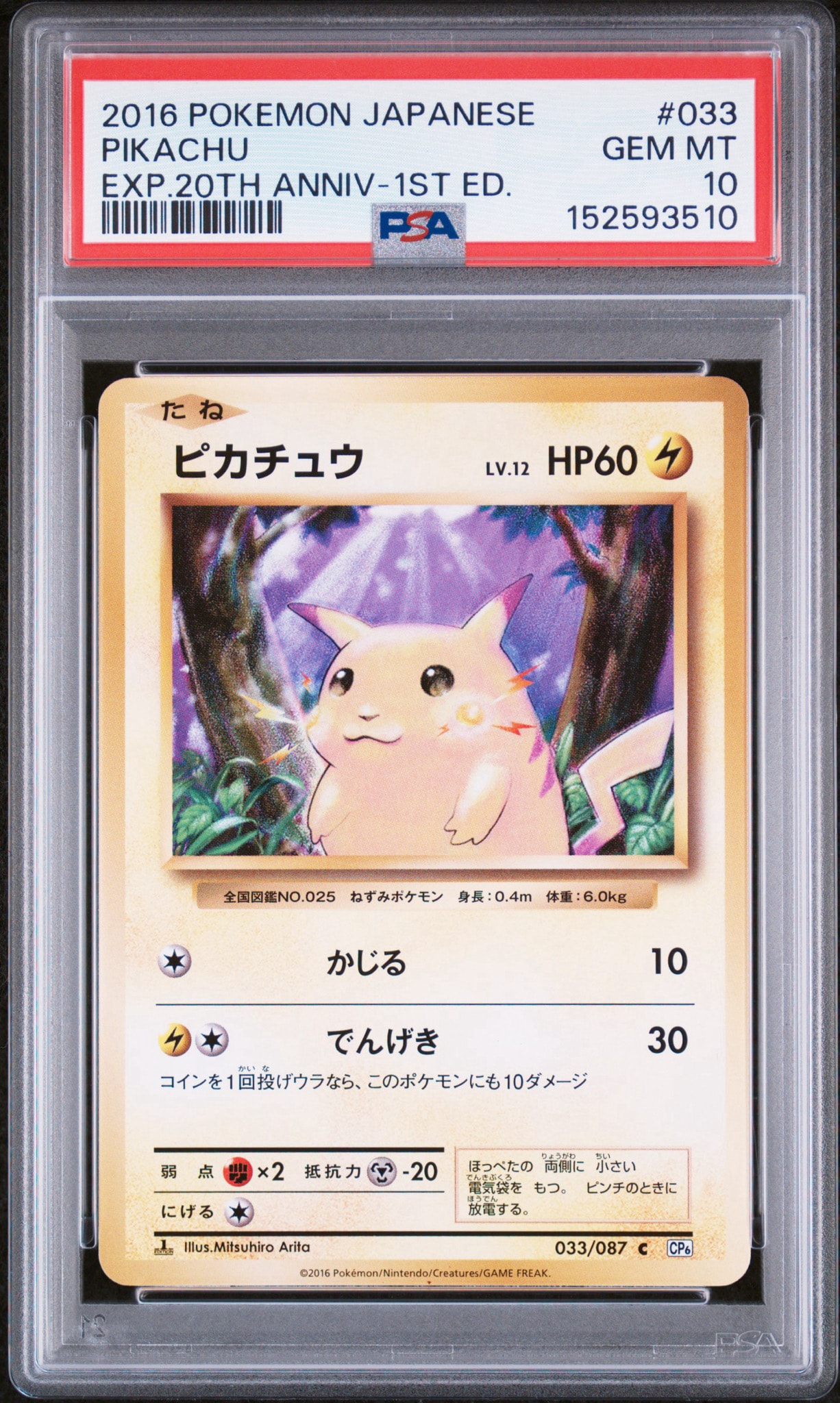 PSA10】ピカチュウ C :1ED [CP6 033/087](コンセプトパック