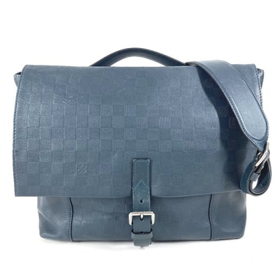 ルイヴィトン LOUIS VUITTON ロフト N41483 ダミエアンフィニ トートバッグ 2WAYバッグ ハンドバッグ 斜め掛け ショルダーバッグ ダミエアンフィニレザー コスモス ネイビー
