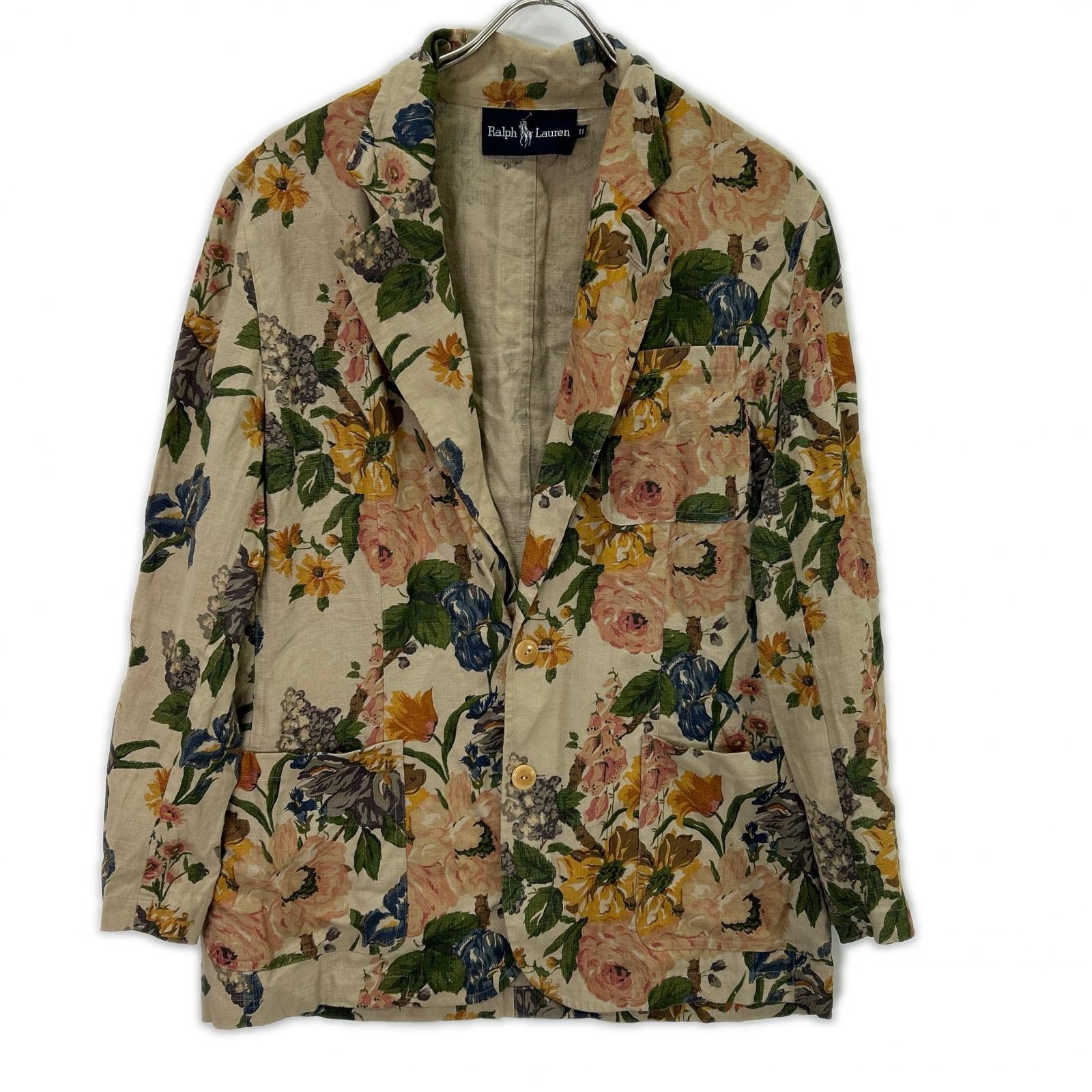 ラルフローレン ベージュ リネン ボタニカル ジャケット 11