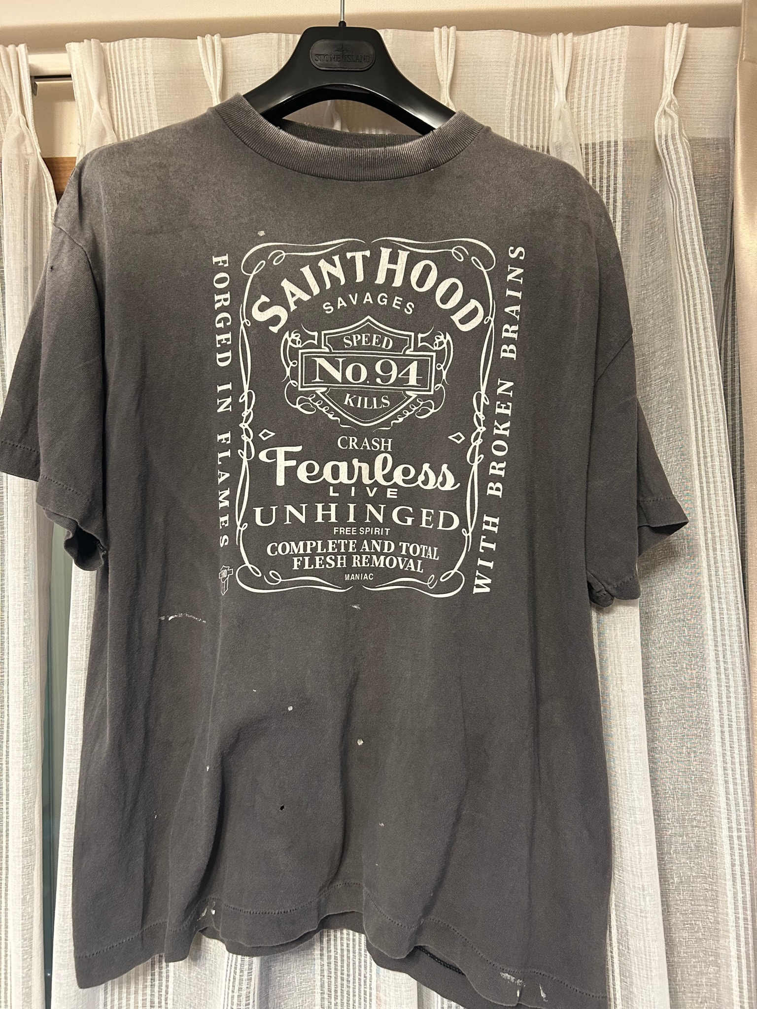 SAINT Mxxxxxx x NEIGHBORHOOD SS Tee STHD.FEARLESS "Black" 25119SMN-CSM03S / SM-HR8-0000-C70