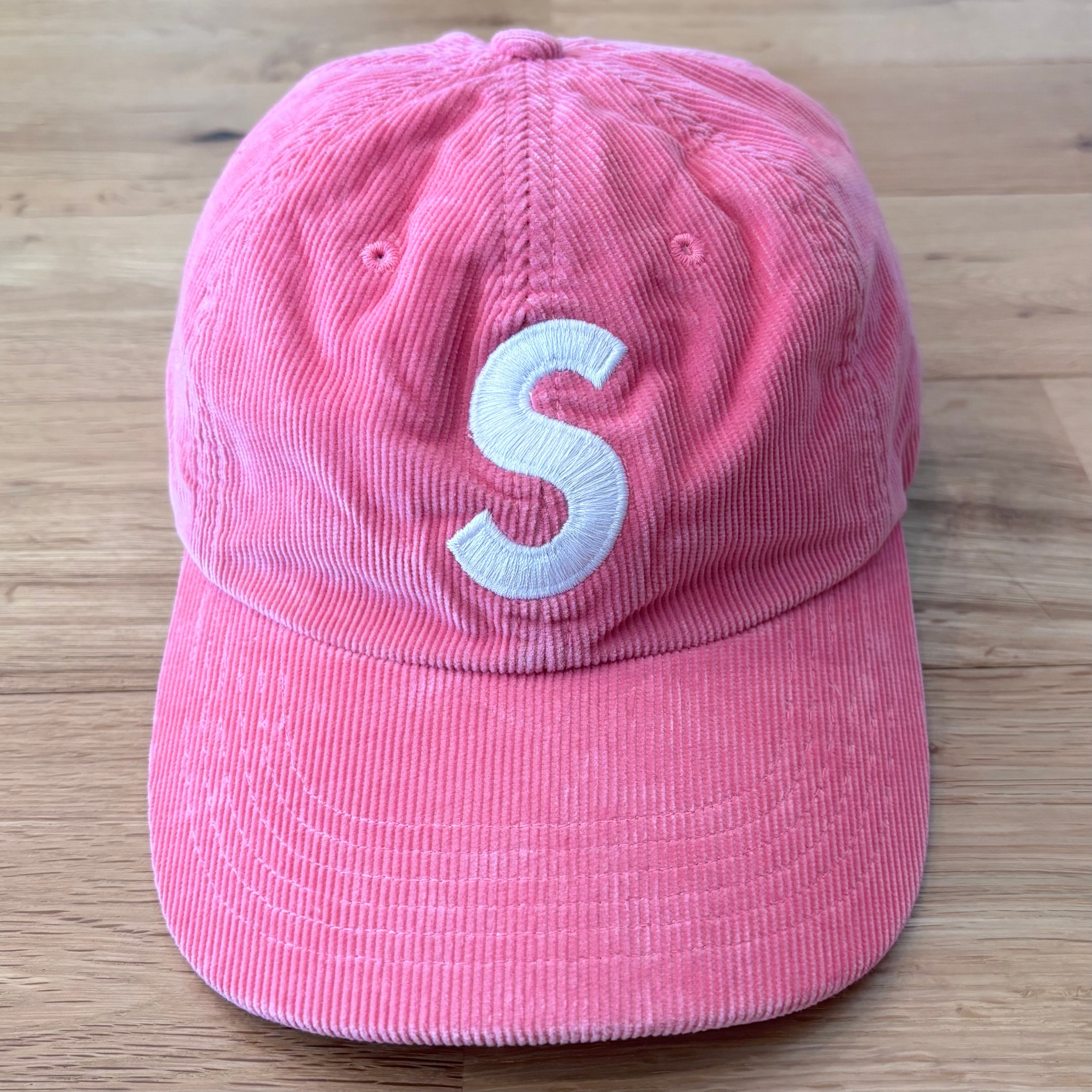 Supreme Fine Wale Corduroy S Logo 6-Panel  "Pink"
