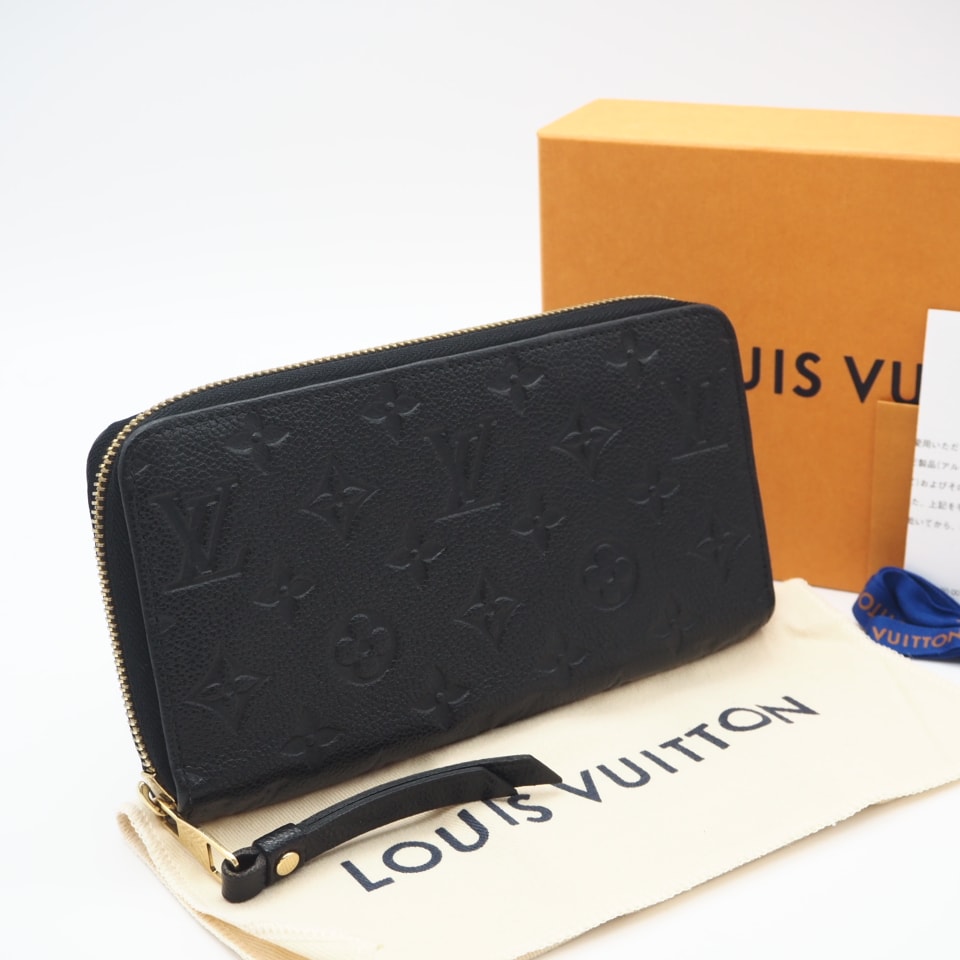 LOUIS VUITTON ルイ・ヴィトン モノグラム アンプラント ジッピーウォレット ノワール M61864 長財布 ブラック カーフレザー レディース