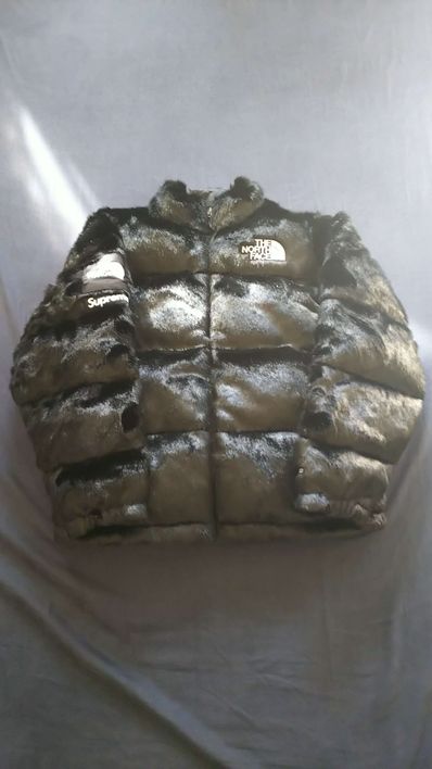 Supreme x The North Face Faux Fur Nuptse Jacket "Black"