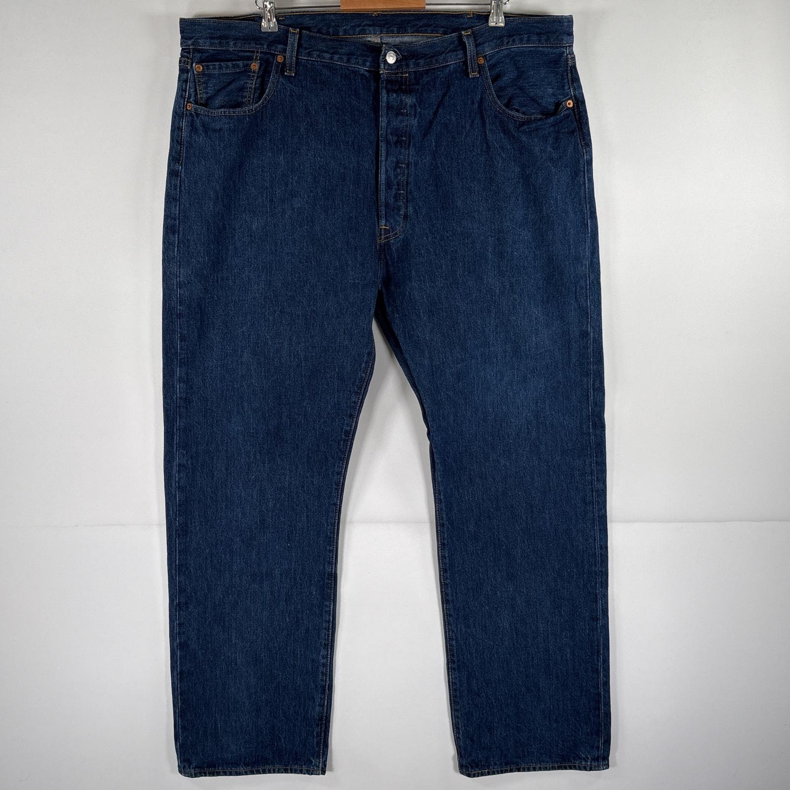 古着 リーバイス Levi's デニムパンツ 501 ストレート ジーパン ボタンフライ ジーンズ 5ポケット 大きいサイズ w44 L32  ブルー メンズ