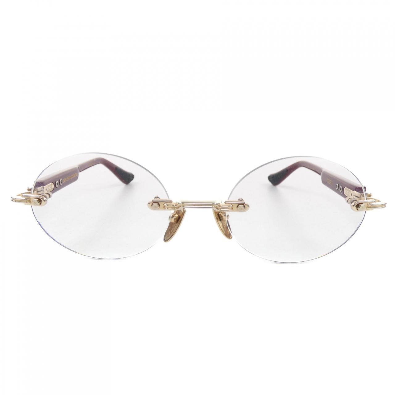 Chrome Hearts Chrome Hearts Deep III Optical Glasses "Red/Gold"