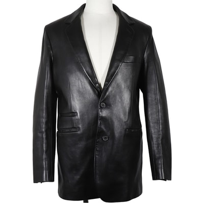 エルメス レザージャケット メンズテーラードジャケット