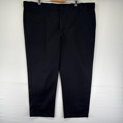 古着 美品 ディッキーズ Dickies パンツ ワークパンツ 874 タグ付き 大きいサイズ ジッパーフライ W48 L30 ブラック系 メンズ