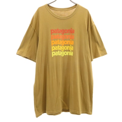 patagonia パタゴニア USA製 半袖 Tシャツ L ベージュ系 アウトドア