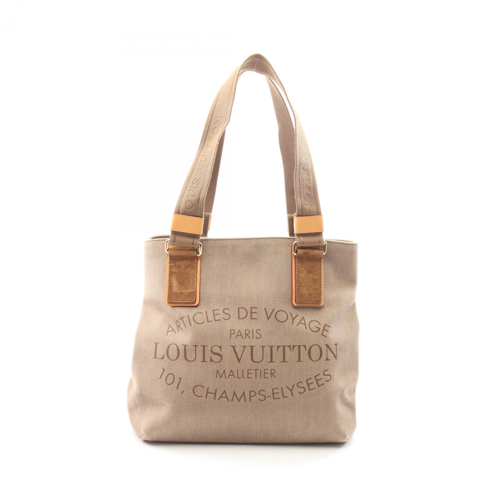 ルイ・ヴィトン LOUIS VUITTON プランソレイユ カバPM トートバッグ バッグ キャンバス レザー スウェード ベージュ レディース ベージュ系 / ブラウン系 M94144 【中古】