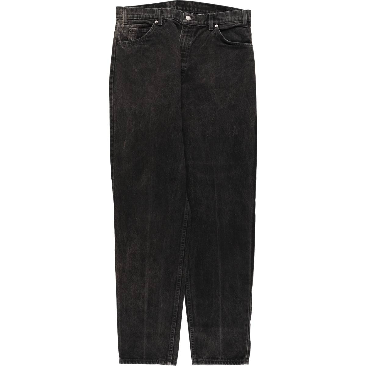 古着 90年代 リーバイス Levi's RELAXED FIT ブラックデニム オレンジタブ テーパードデニムパンツ USA製 メンズw34相当 ヴィンテージ/evb030862