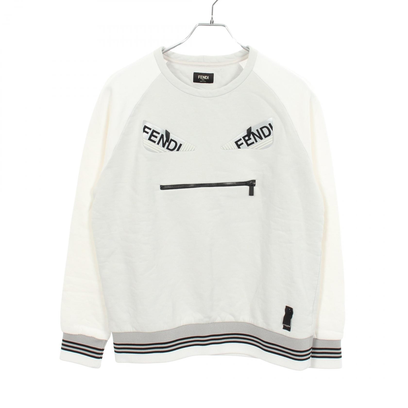フェンディ FENDI バッグバグス モンスターアイ スウェット 衣料品 トップス コットン メンズ グレー系 / ホワイト系 【中古】