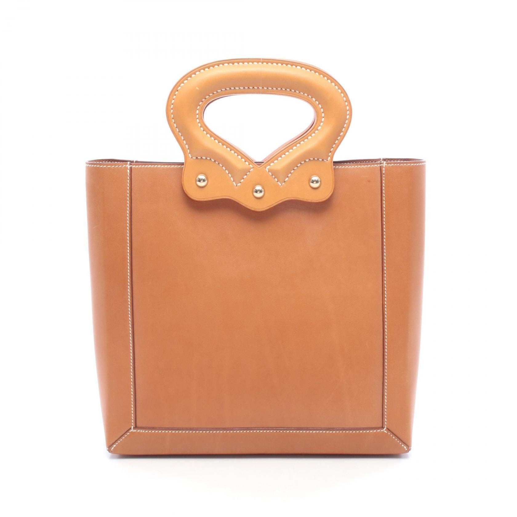 エルメス HERMES ヴィンテージ ハンドルバッグ ナチュラル ハンドバッグ バッグ レザー □G刻印(2003年製造) レディース ブラウン系 【中古】