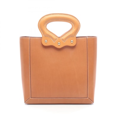 エルメス HERMES ヴィンテージ ハンドルバッグ ナチュラル ハンドバッグ バッグ レザー □G刻印(2003年製造) レディース ブラウン系 【中古】