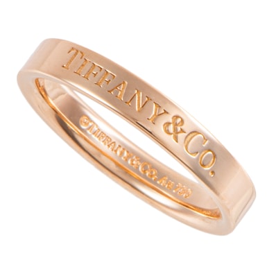 TIFFANY&Co. ティファニー フラット バンド リング 指輪 10号 K18RG ピンク ゴールド【中古】