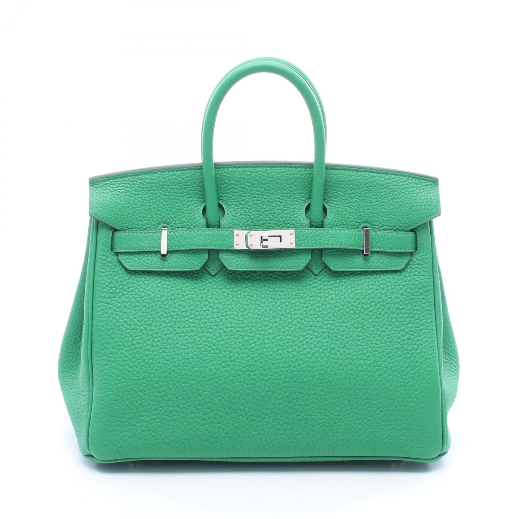 エルメス HERMES バーキン25 ハンドバッグ バッグ レザー トゴ Y刻印(2020年製造) レディース グリーン系 041344CK 【中古】