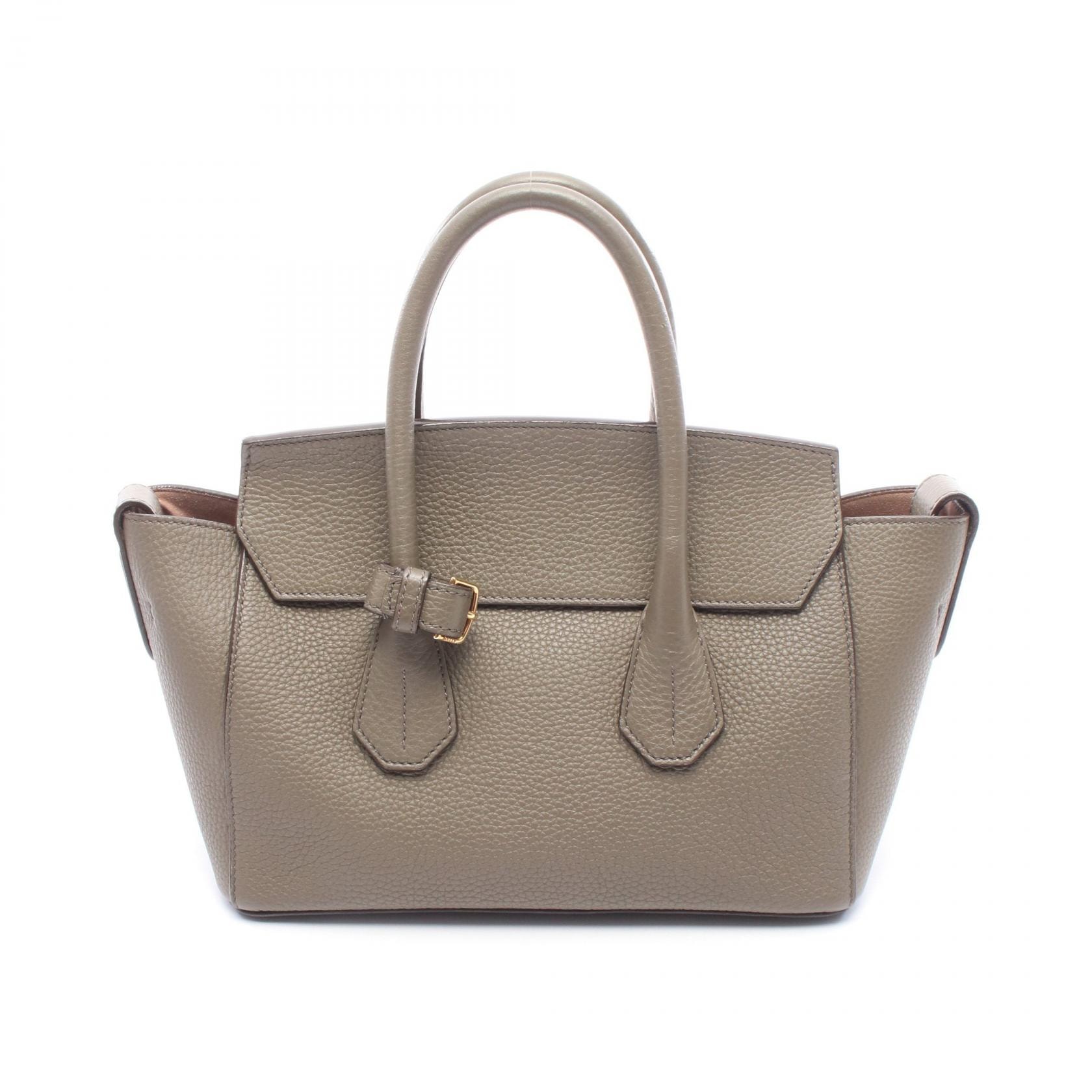 バリー BALLY SOMMET ソメット スモール ハンドバッグ バッグ レザー レディース グレー系 【中古】