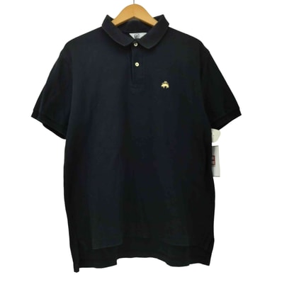 90s USA製 GOLDEN FLEECE 金羊 刺繍 鹿の子 ピケ ボーダー ポロシャツ【1142574764199】