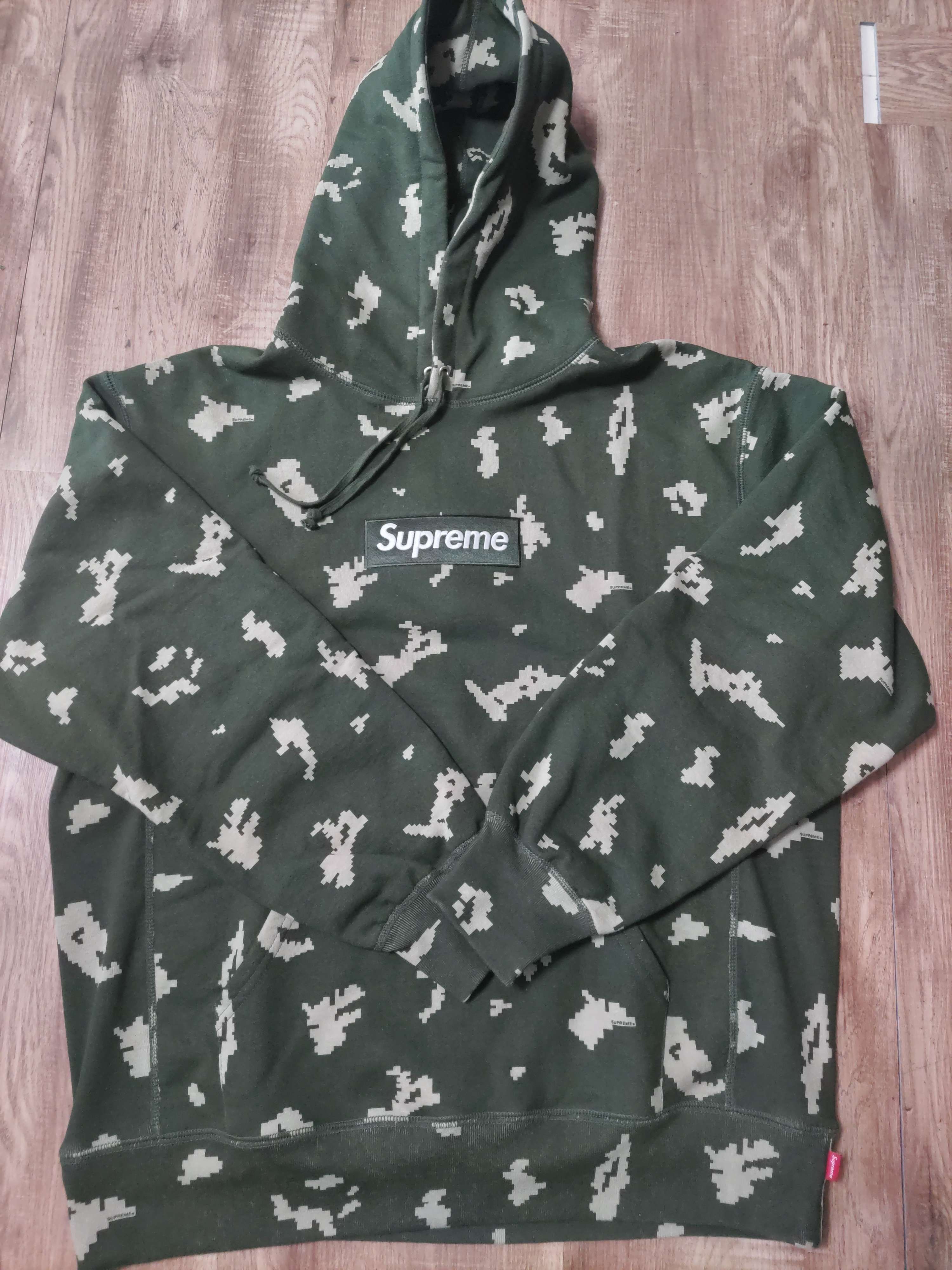Supreme Box Logo Hooded Sweatshirt "Olive Russian Camo" (21FW)