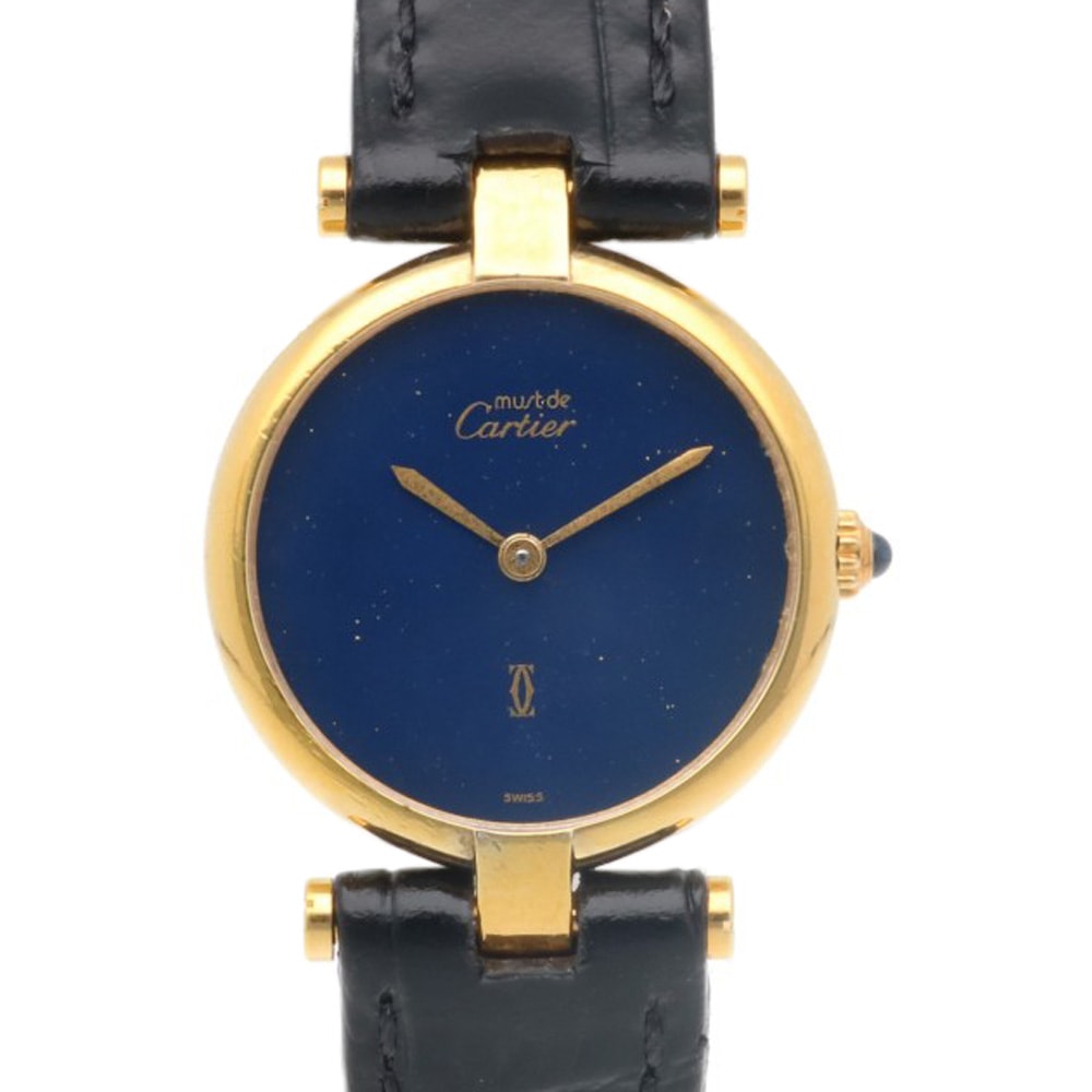 カルティエ マストヴァンドーム 腕時計 時計 シルバー925 クオーツ レディース 1年保証 CARTIER  中古