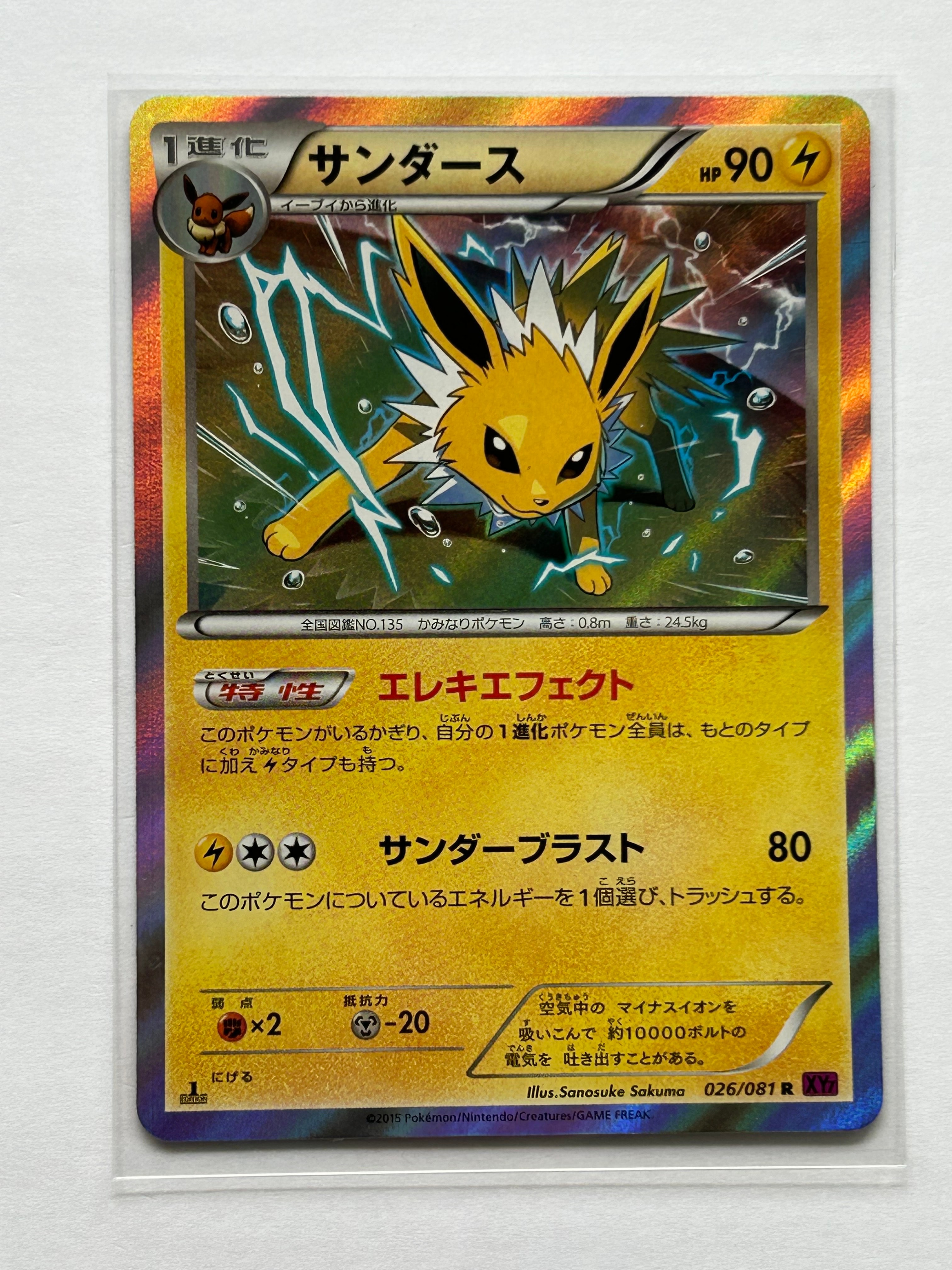 サンダース R :1ED 「バンデットリング」) PSA10 PSA10】サンダース R :1ED [XY7 026/081](拡張パック「バンデット