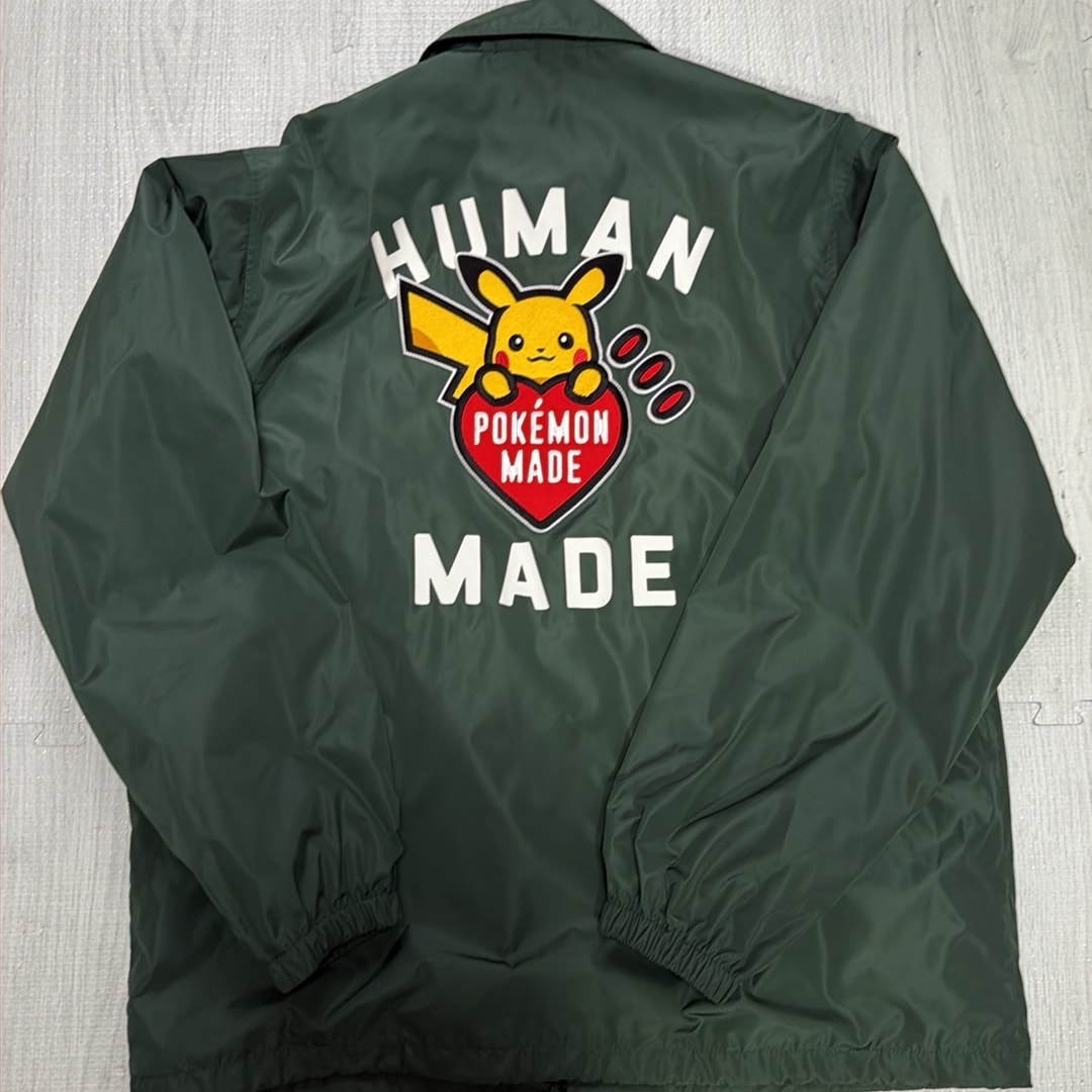 HUMAN MADE x Pokemon Made Coach Jacket (Pikachu) "Green"