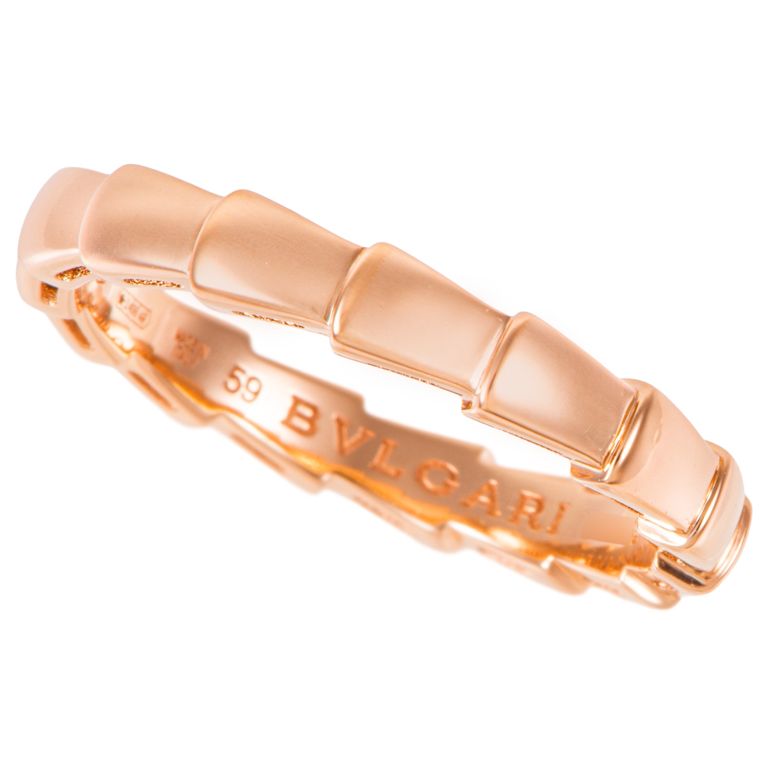BVLGARI ブルガリ セルペンティ ヴァイパー リング 349658 指輪 19号 K18RG ピンク ゴールド【中古】
