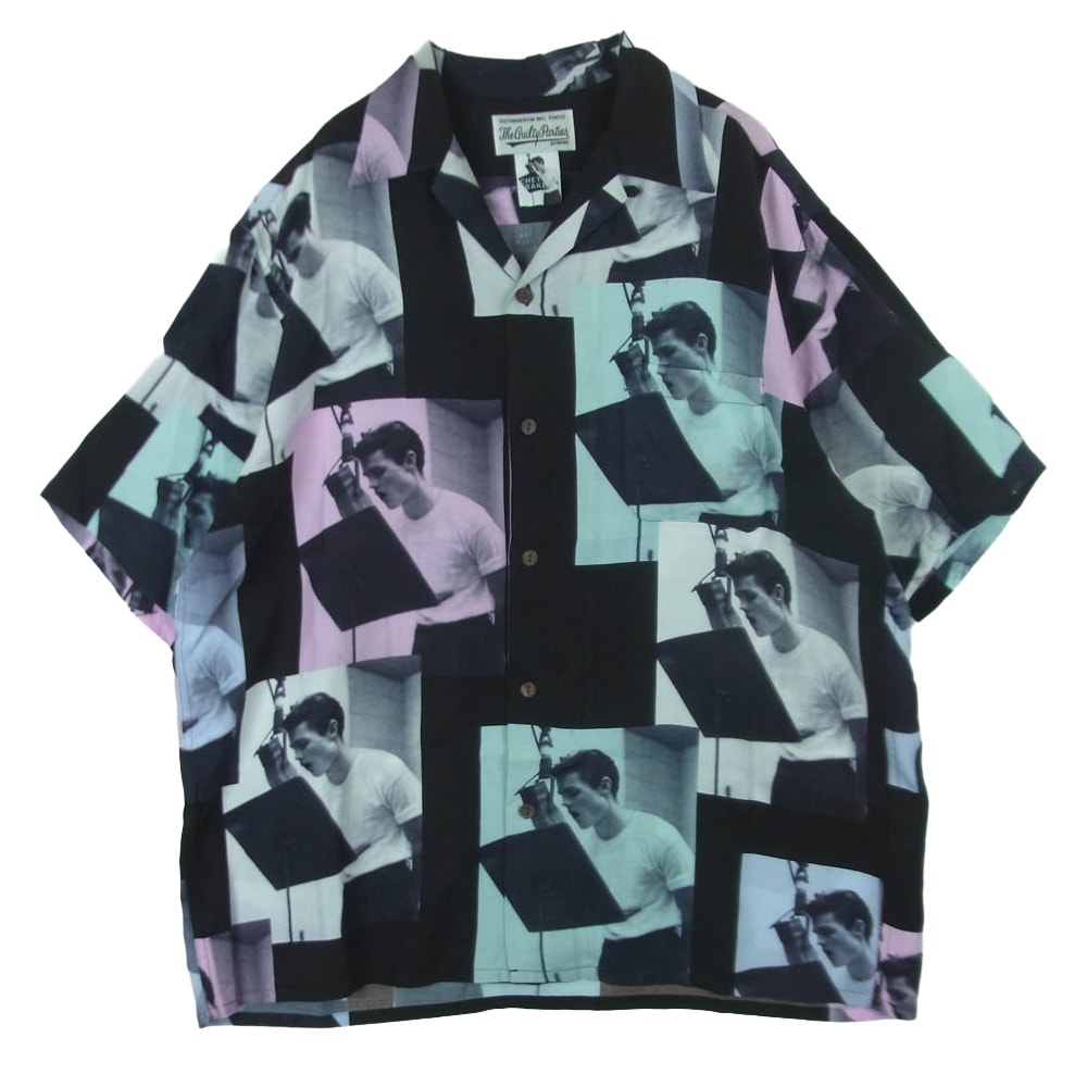 WACKO MARIA ワコマリア 21SS WM-HI02-B CHET BAKER HAWAIIAN SHIRT オープンカラー アロハ シャツ 半袖 ブラック系 XL【中古】