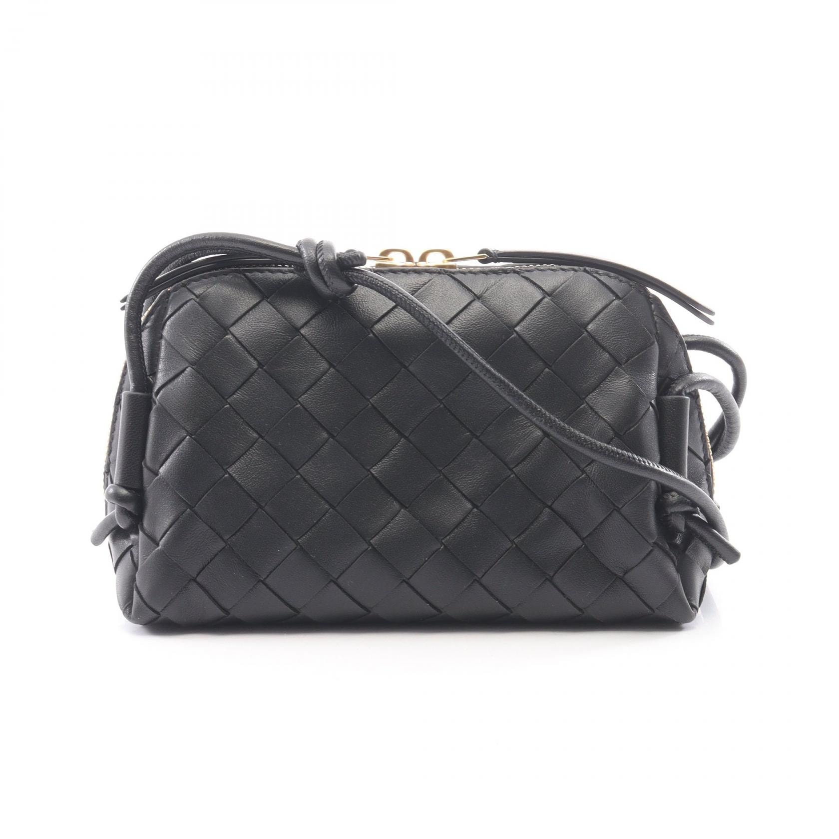 ボッテガヴェネタ BOTTEGA VENETA イントレチャート ショルダーバッグ バッグ レザー レディース ブラック系 794258VCPP18425 【新品】