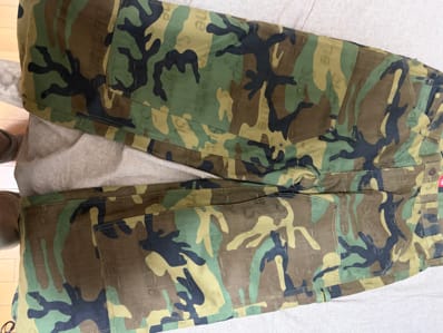 Supreme Jacquard Logos Double Knee Denim Painter Jean "Woodland Camo"