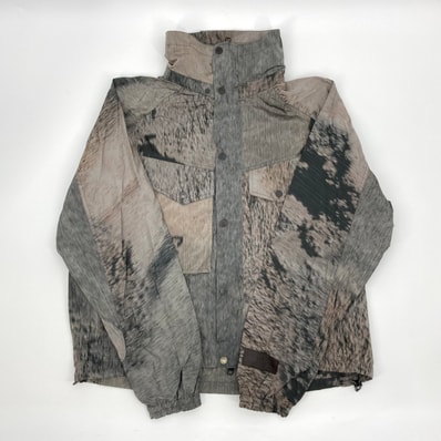 LOUIS VUITTON(ルイ・ヴィトン) 18AW ランドスケープ フーテッド シルク×ポリエステル 52 HFK92WHZI ブルゾン カーキ×ベージュ