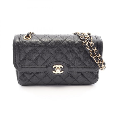 シャネル CHANEL マトラッセ ショルダーバッグ バッグ キャビアスキン(グレインドカーフ) レディース ブラック系 【中古】