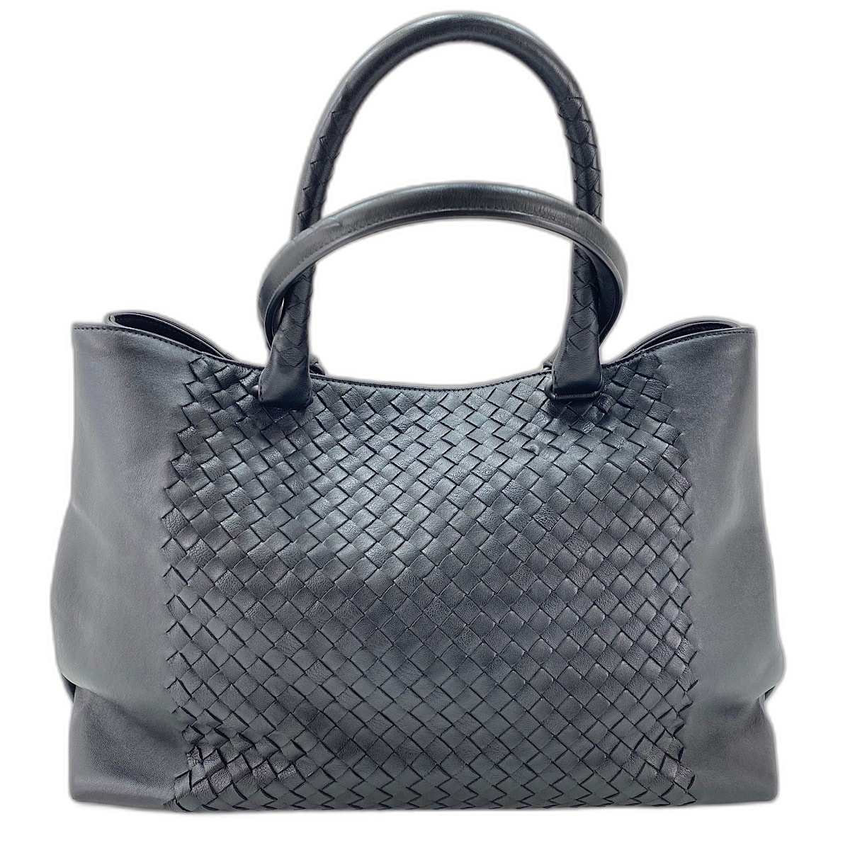 ボッテガヴェネタ BOTTEGAVENETA イントレチャート トートバッグ レザー【中古】