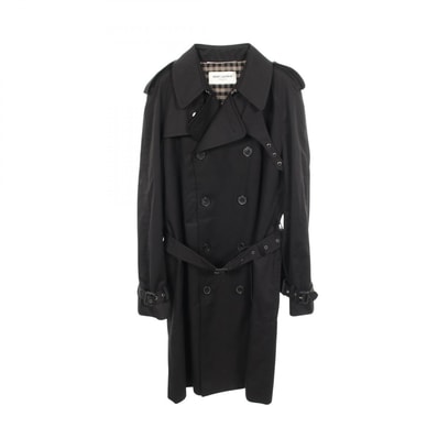 サンローランパリ SAINT LAURENT PARIS トレンチコート 衣料品 アウター コットン ポリエステル メンズ ブラック系 337872 【中古】