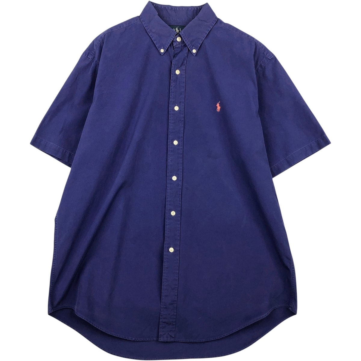 古着 ラルフローレン Ralph Lauren CLASSIC FIT 半袖 ボタンダウンシャツ メンズL相当/eaa636667