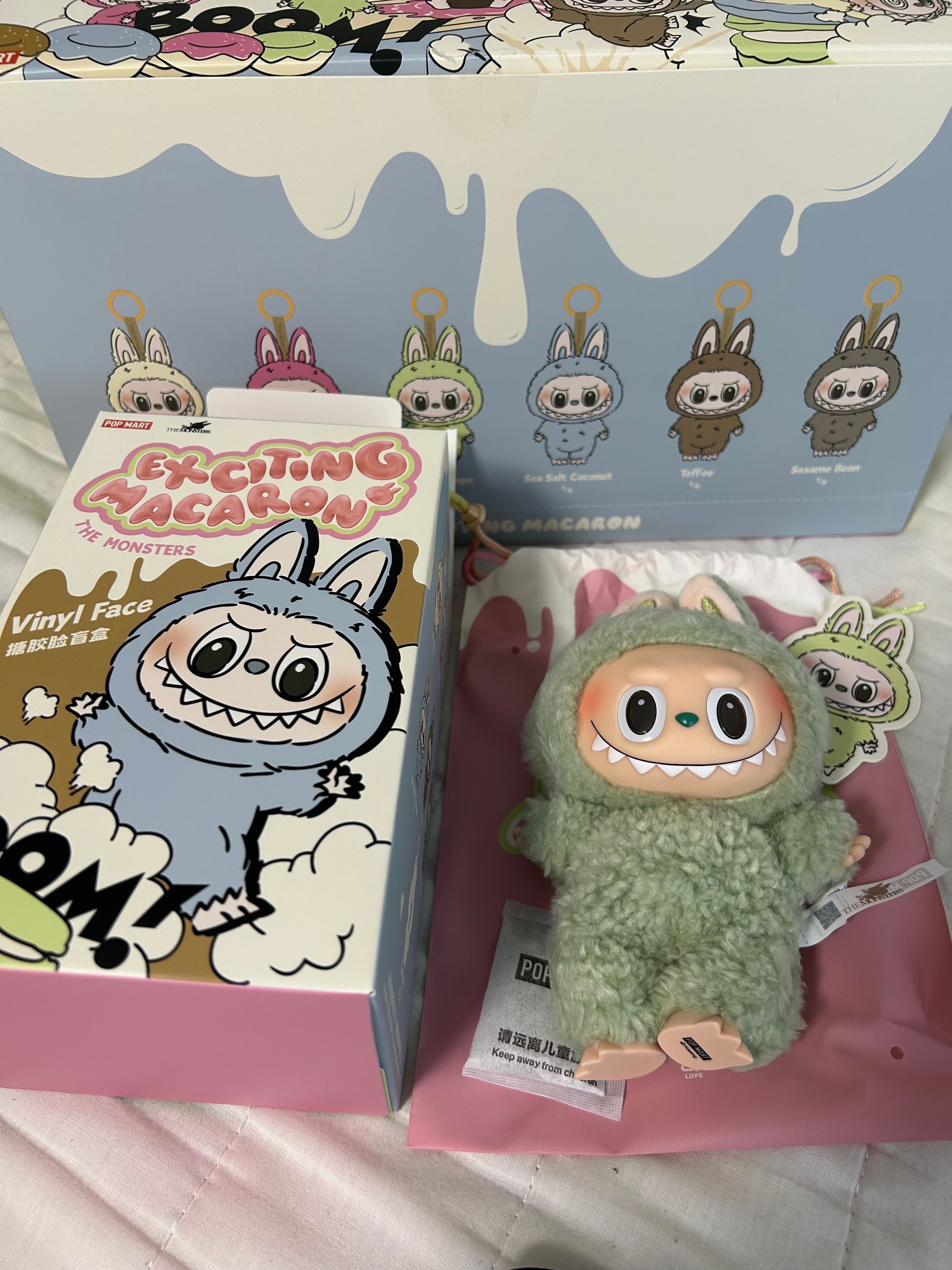 POP MART THE MONSTERS (LABUBU) Exciting Macaron Plush Series GREEN GRAPE