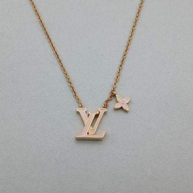 LOUIS VUITTON ルイ・ヴィトン LVアイコニック エナメル ネックレス MO1215 メタル ゴールド レディース【中古】