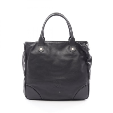 ロエベ LOEWE アナグラム トートバッグ バッグ レザー レディース ブラック系 【中古】